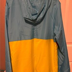 Black Brand Blue and Yellow Windbreaker